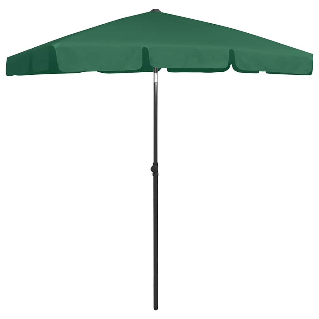 VidaXL Strandparasol 180x120 cm grøn