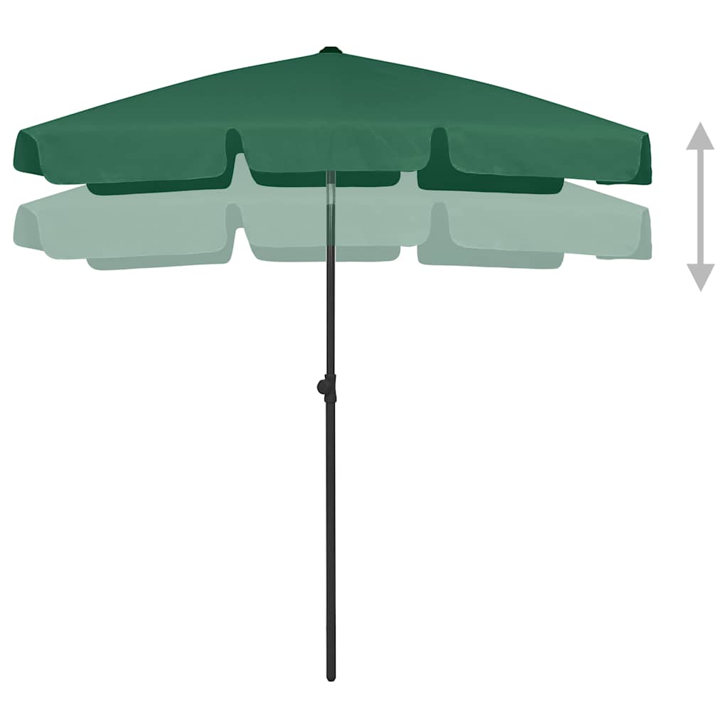 VidaXL Strandparasol 180x120 cm grøn