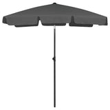 Vidaxl Strandparasol 180x120 cm antracit -farvet