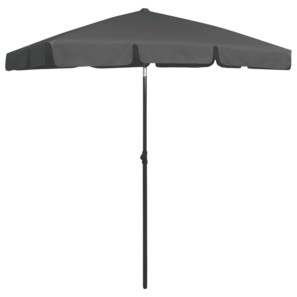 Vidaxl Strandparasol 180x120 cm antracit -farvet