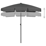 Vidaxl Strandparasol 180x120 cm antracit -farvet