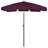 Vidaxl Strandparasol 180x120 cm Bordeaux rød