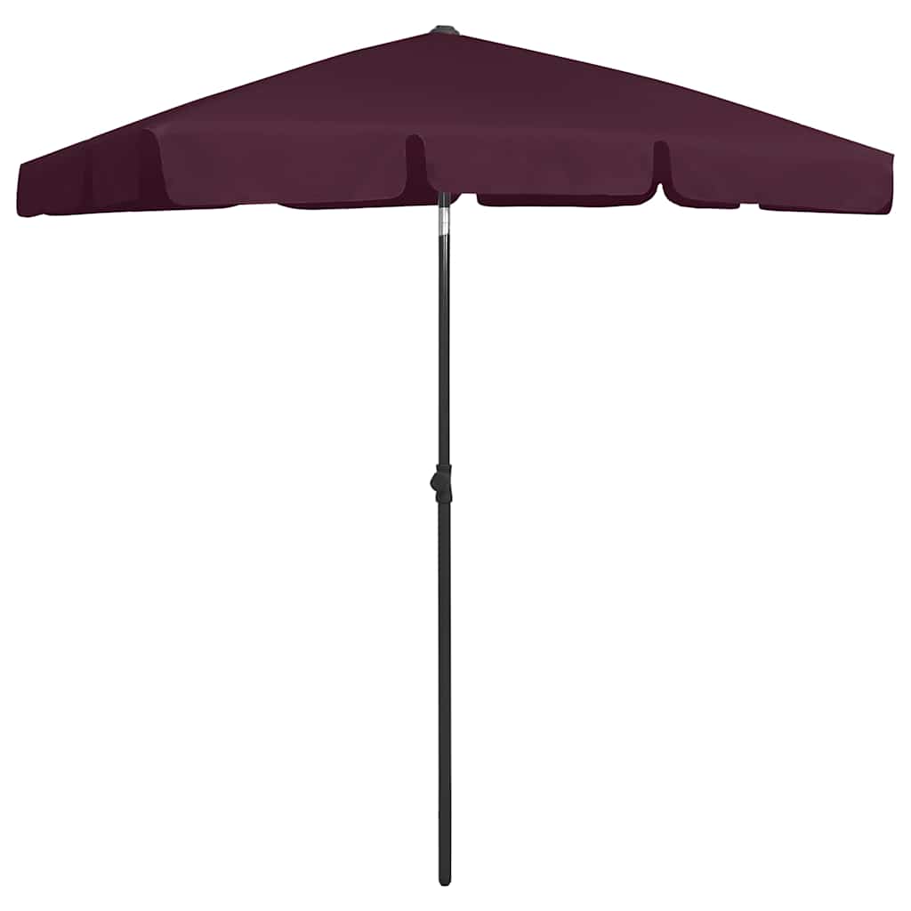 Vidaxl Strandparasol 180x120 cm Bordeaux rød