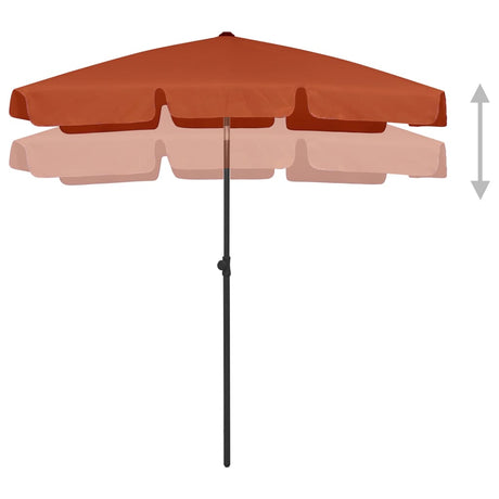 Vidaxx strandparasol 180x120 cm terracotta farvet