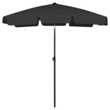 Vidaxl Strandparasol 180x120 cm sort