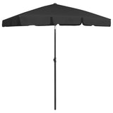 Vidaxl Strandparasol 180x120 cm sort