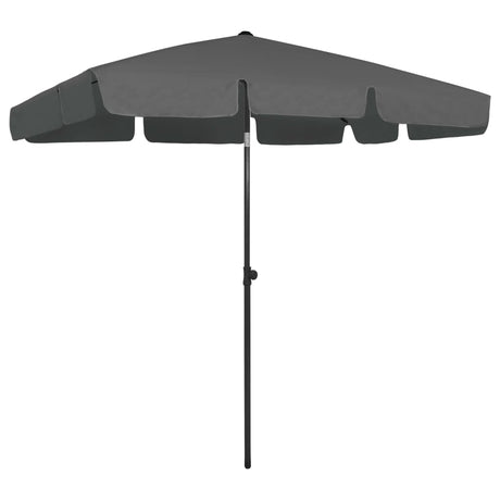 Vidaxl Strandparasol 200x125 cm antracit -farvet