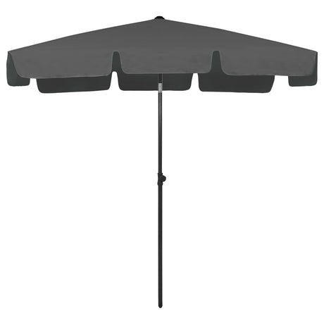Vidaxl Strandparasol 200x125 cm antracit -farvet