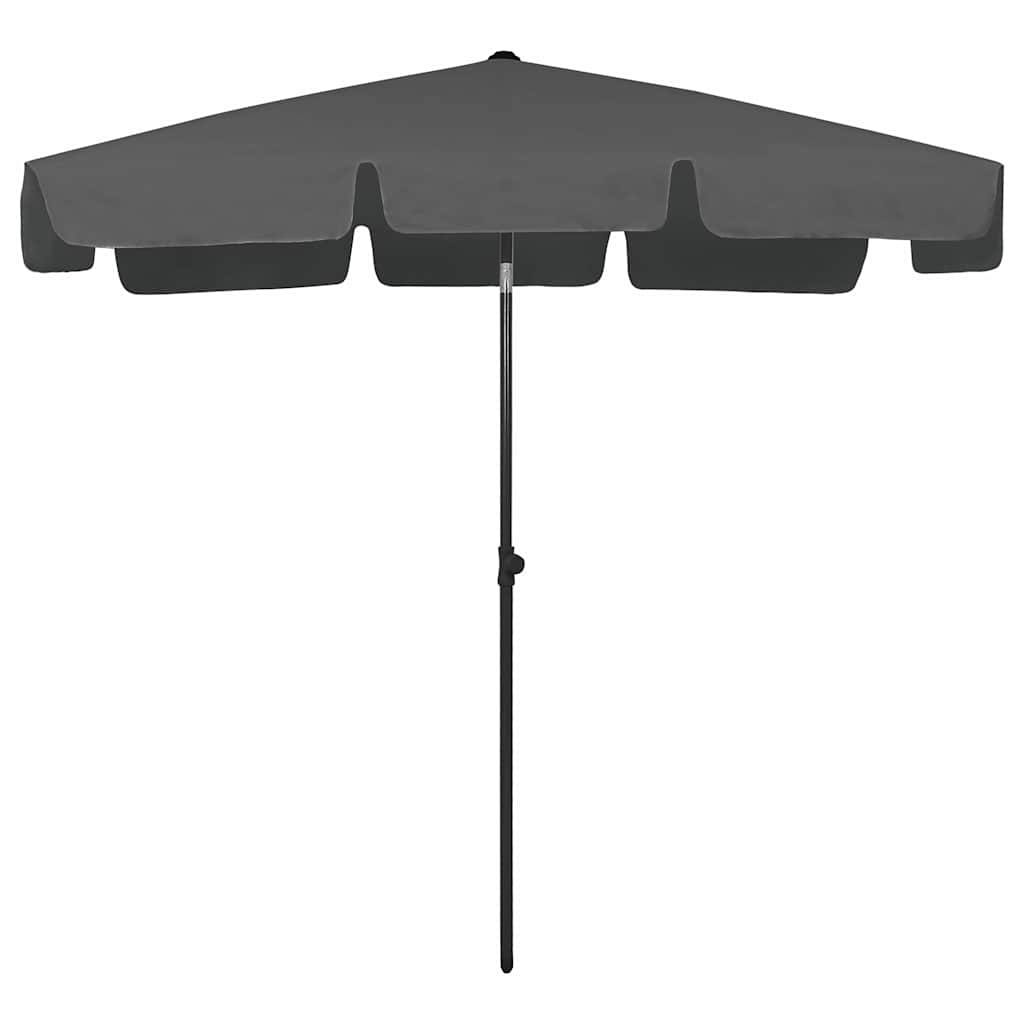Vidaxl Strandparasol 200x125 cm antracit -farvet