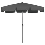 Vidaxl Strandparasol 200x125 cm antracit -farvet