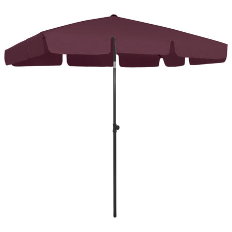 Vidaxl Strandparasol 200x125 cm Bordeaux rød