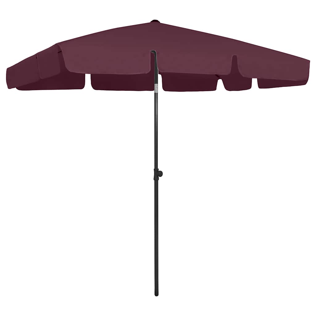 Vidaxl Strandparasol 200x125 cm Bordeaux rød