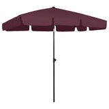 Vidaxl Strandparasol 200x125 cm Bordeaux rød
