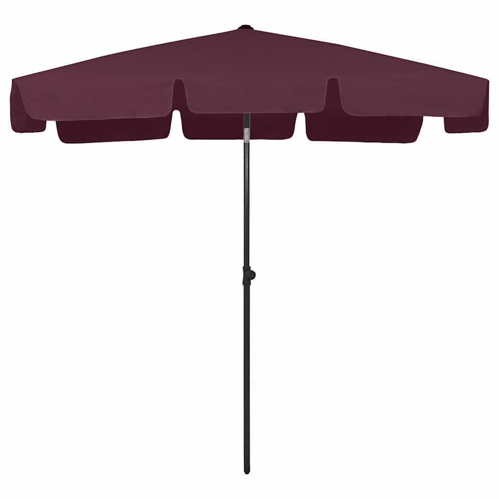 Vidaxl Strandparasol 200x125 cm Bordeaux rød