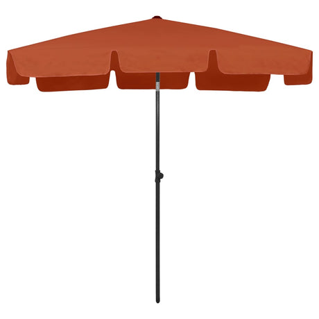 Vidaxx strandparasol 200x125 cm terracotta farvet