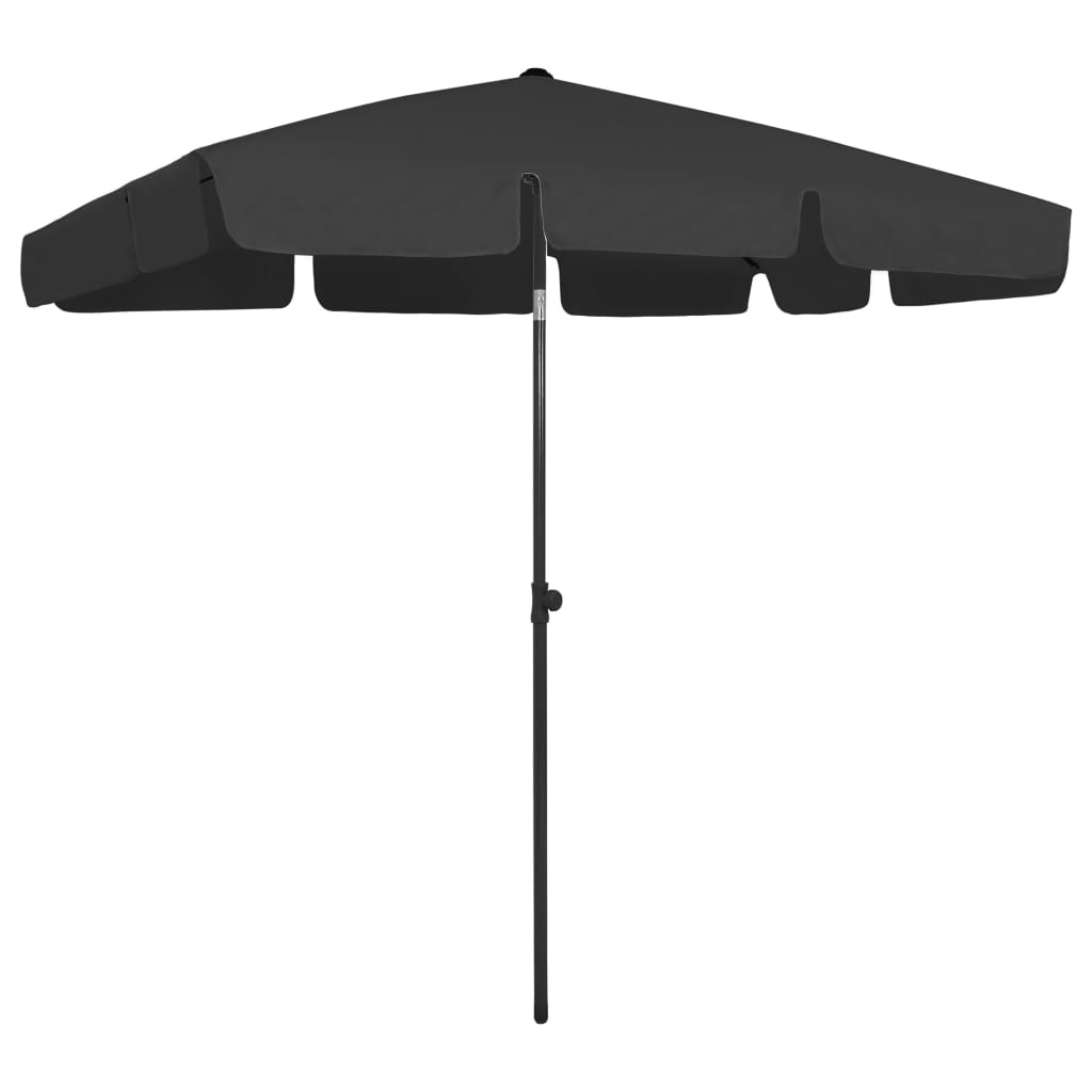 VidaXL strandparasol 200x125 cm sort