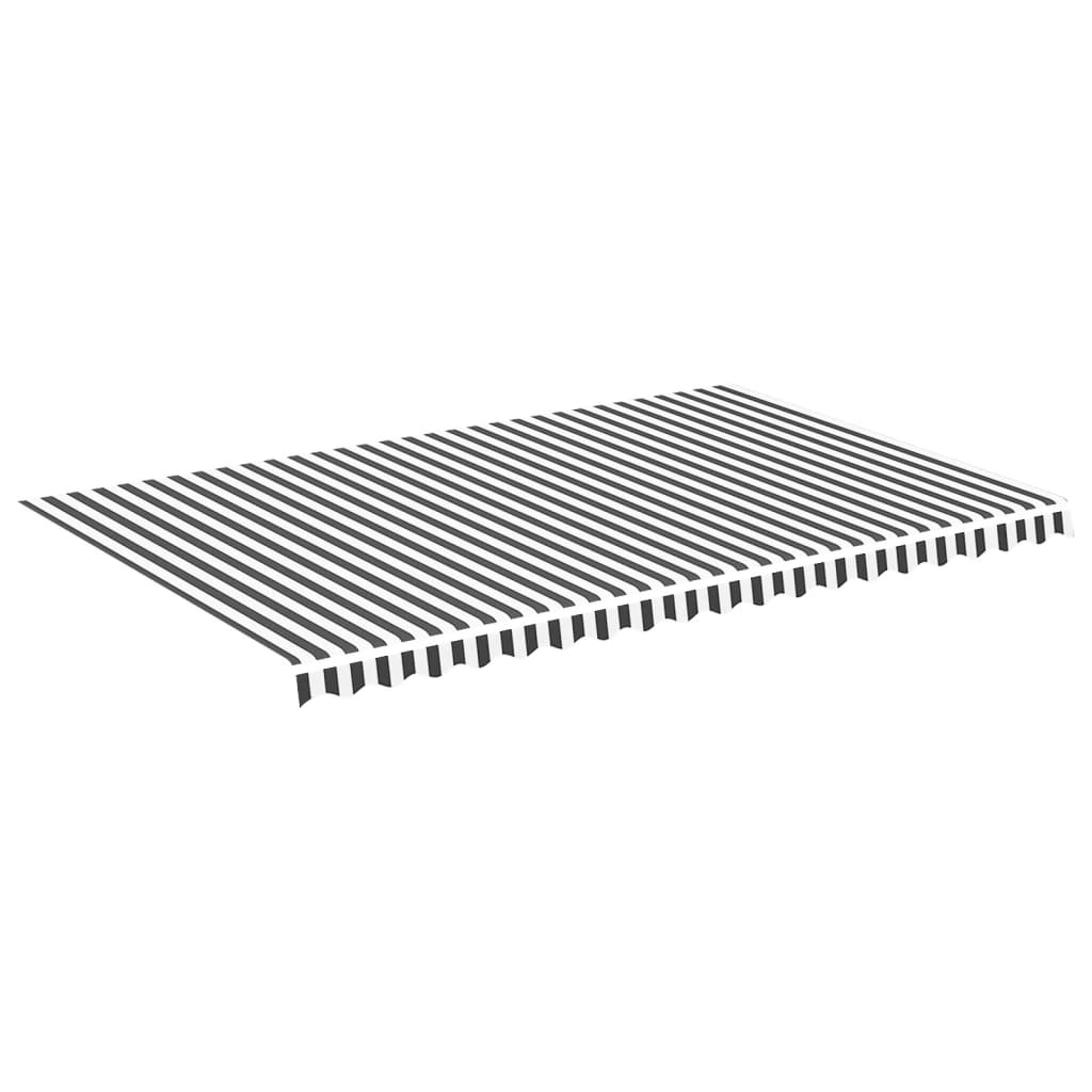 VIDAXL Udskiftningsklud til Luifel 5x3 M Anthracite -farvet og hvid