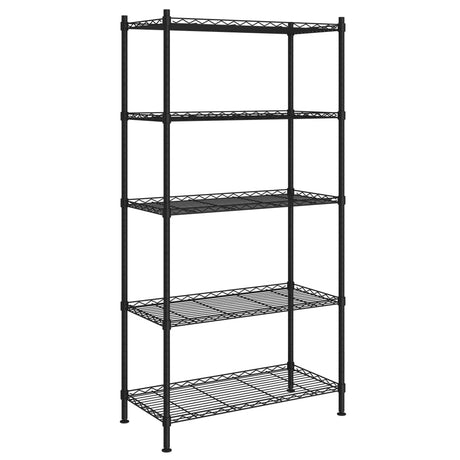 Vidaxx opbevaringsstativ 5-lags 250 kg 90x35x180 cm sort