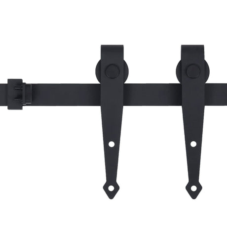 Vidaxl Suspension Set til mini -skiver -dør 200 cm kulstofstål