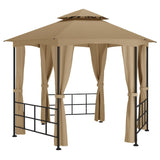 Vidaxl prieel met zijwanden 3,1x2,7 m taupe