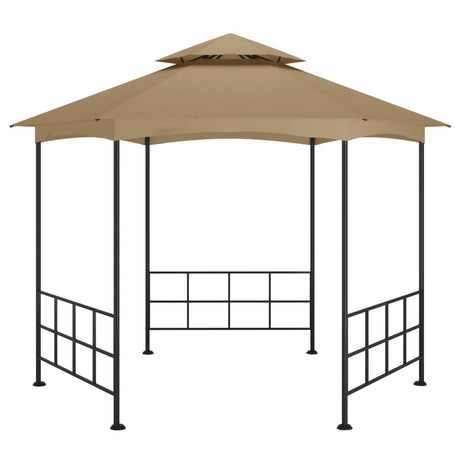 Vidaxl prieel met zijwanden 3,1x2,7 m taupe
