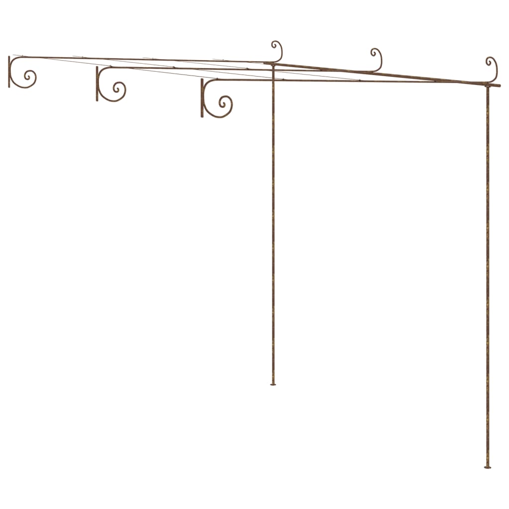 Vidaxl Tuinpergola 3x3x2,5 m Iron Antique Brown