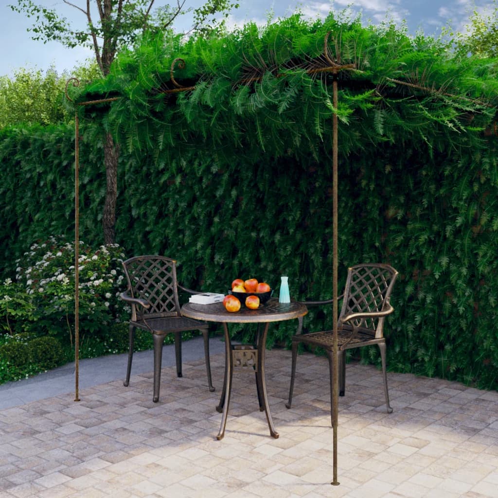 Vidaxl Tuinpergola 3x3x2,5 m Iron Antique Brown