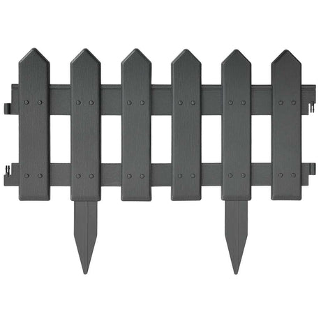 Vidaxl Gazon kanter 25 st 10 m pp anthracite -farvet