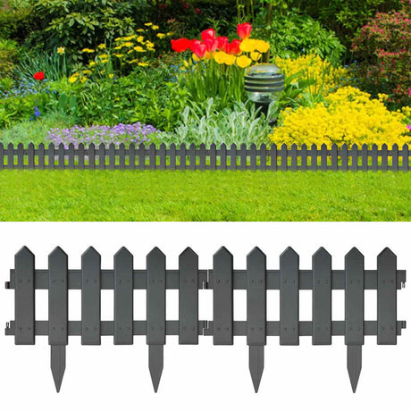 Vidaxl Gazon kanter 25 st 10 m pp anthracite -farvet