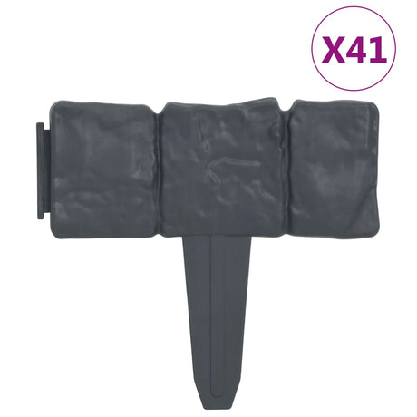 Vidaxl Gazon Edges 41 St Stone-Look 10 M Plastic