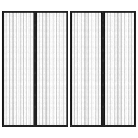 Vidaxx insektdørsgardiner 2 stk magnetiske 200x80 cm sorte