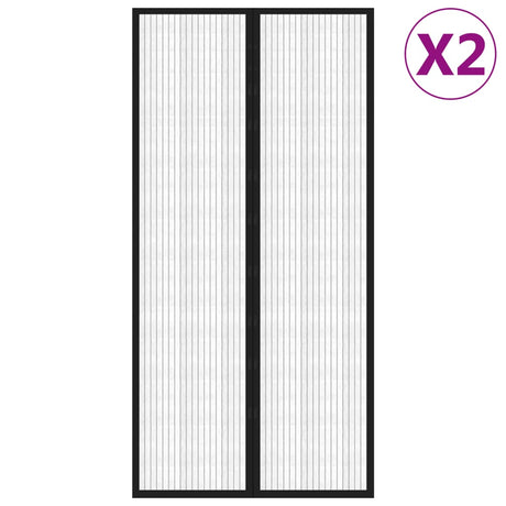 Vidaxl Insect Door Curtains 2 PCS Magnetic 220x100 cm sort