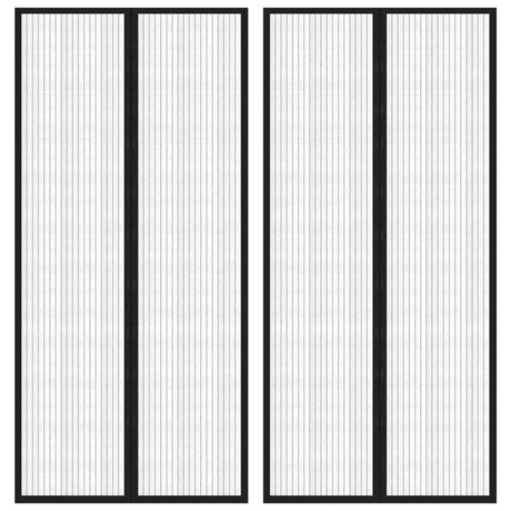 Vidaxl Insect Door Curtains 2 PCS Magnetic 220x110 cm sort