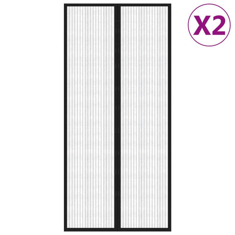Vidaxl Insect Door Curtains 2 PCS Magnetic 220x110 cm sort