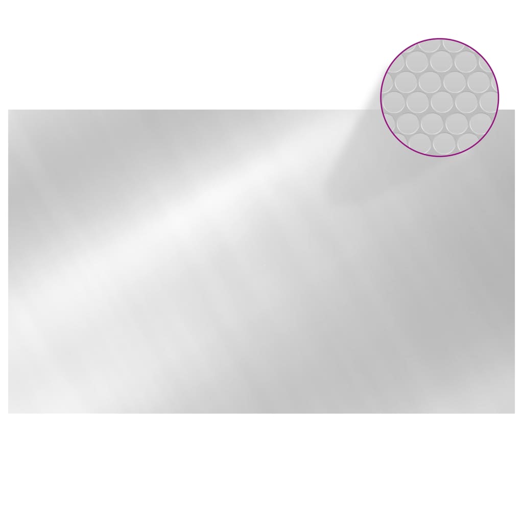 Vidaxl Pool Cover Rectangular 1000x600 cm pe sølvfarvet