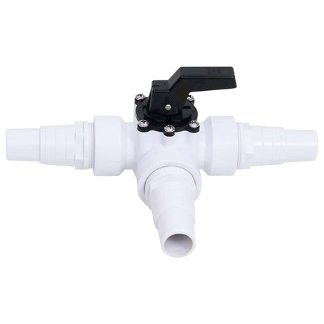 Vidaxl Ball Valve til swimmingpool 3-vejs hvid og sort