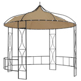 Vidaxl Arbor omkring 300x290 cm taupe