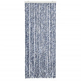 Vidaxl Fly Curtain 56x200 cm Chenille Blå og hvid