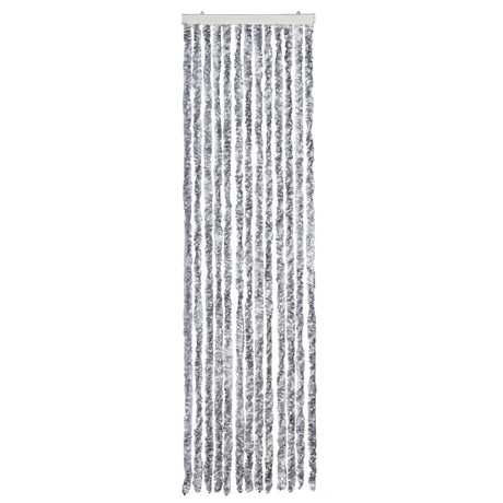 Vidaxl Fly Curtain 56x200 cm Chenille White og Gray