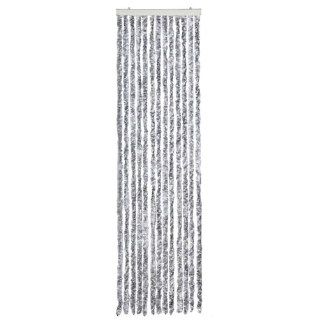 Vidaxl Fly Curtain 56x200 cm Chenille White og Gray