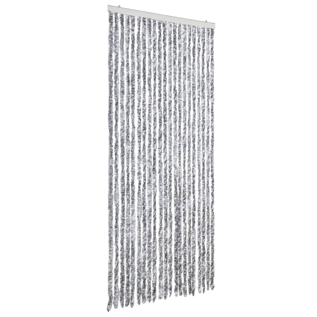 Vidaxl Fly Curtain 90x200 cm Chenille White og Gray