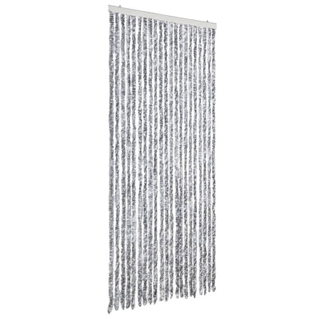 Vidaxl Fly Curtain 90x200 cm Chenille White og Gray