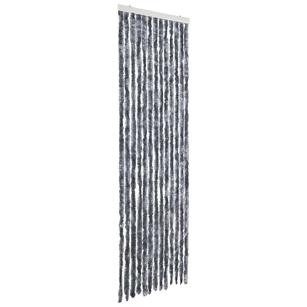 Vidaxl Fly Curtain 56x200 cm Chenille Silver Colored