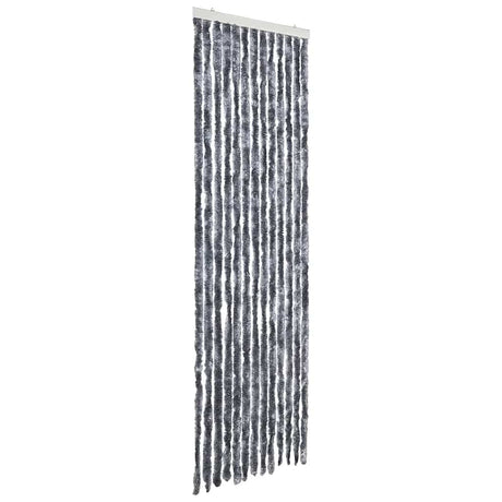 Vidaxl Fly Curtain 56x200 cm Chenille Silver Colored