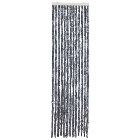 Vidaxl Fly Curtain 56x200 cm Chenille Silver Colored