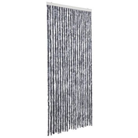 Vidaxl Fly Curtain 90x200 cm Chenille Silver Colored