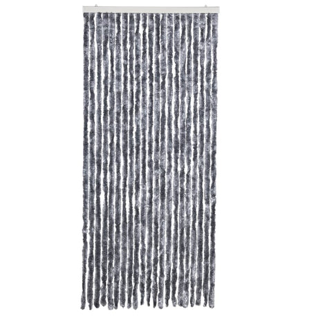 Vidaxl Fly Curtain 90x200 cm Chenille Silver Colored