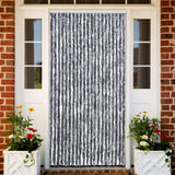 Vidaxl Fly Curtain 90x200 cm Chenille Silver Colored