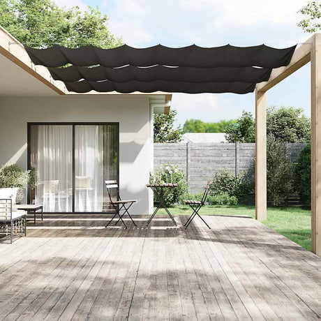 Vidaxl Luifel Vertical 60x600 cm Oxford Stof Anthracite -farvet