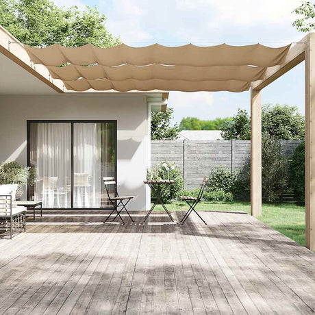 Vidaxl Luifel Lodret 140x600 cm Oxford Fabric Taupe